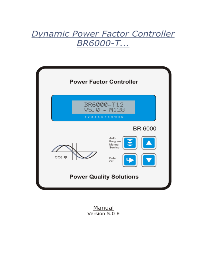 Dynamic Power Factor Controller Br6000 T Manualzz