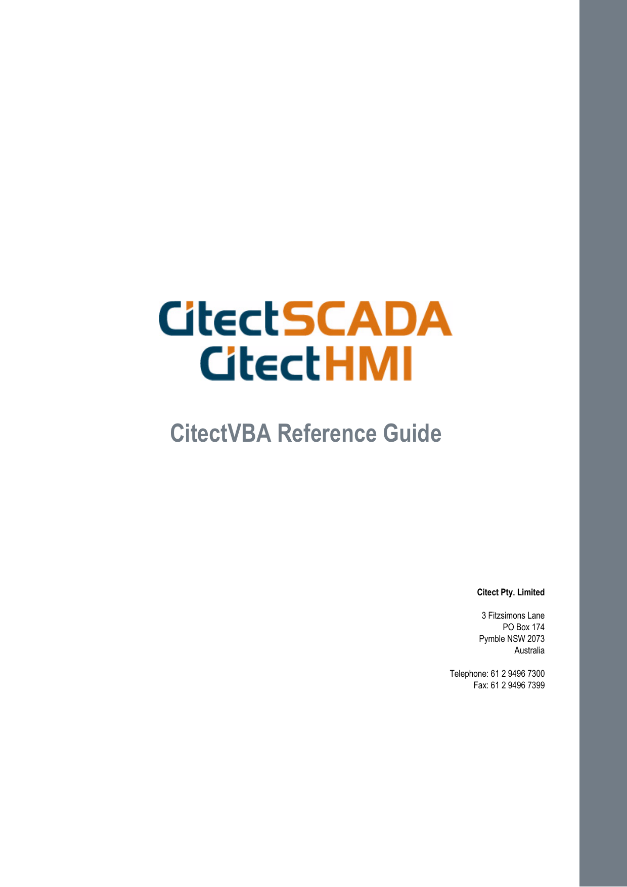 Citectvba Reference Guide Manualzz