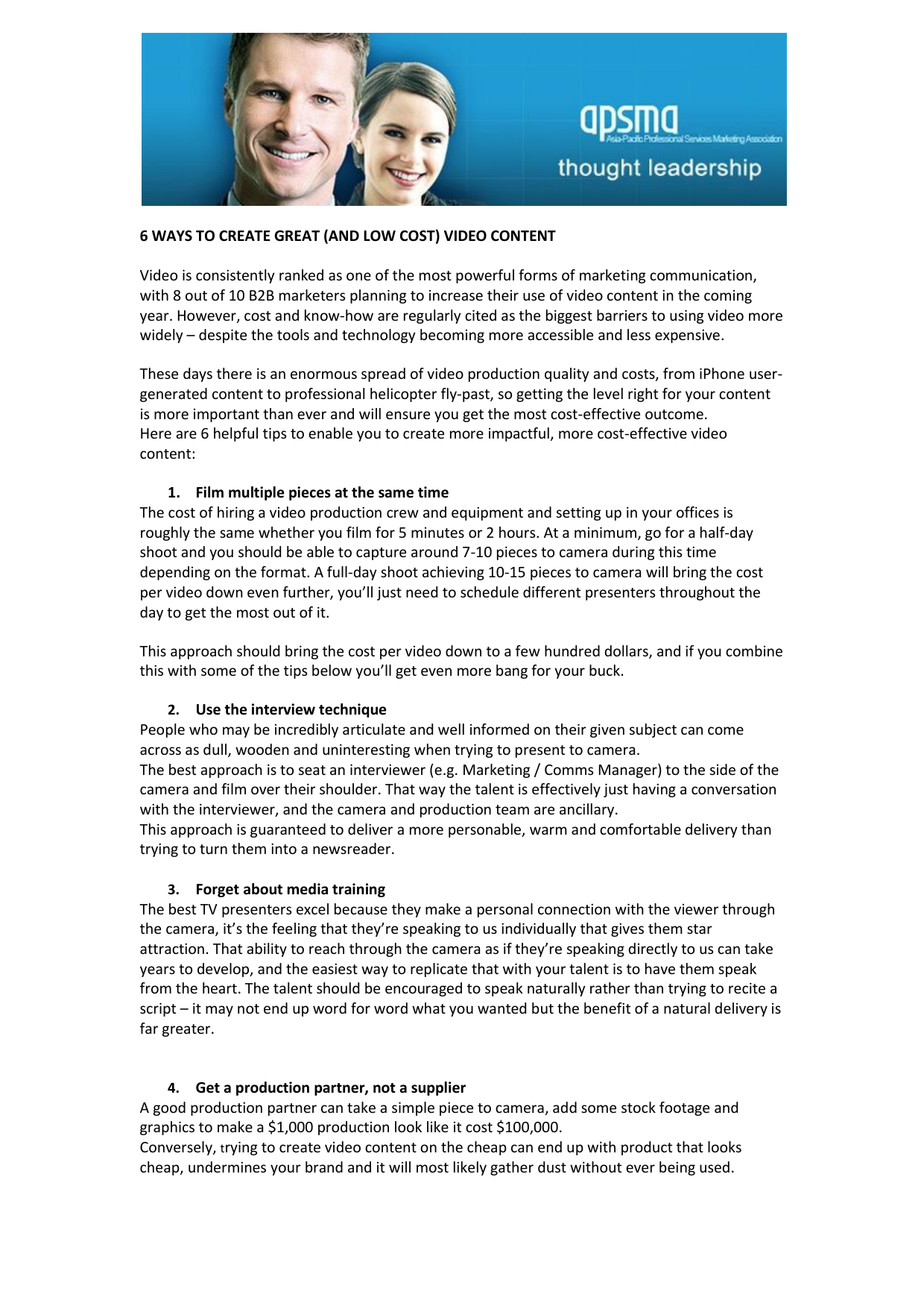 6 Ways To Create Great And Low Cost Video Content Manualzz