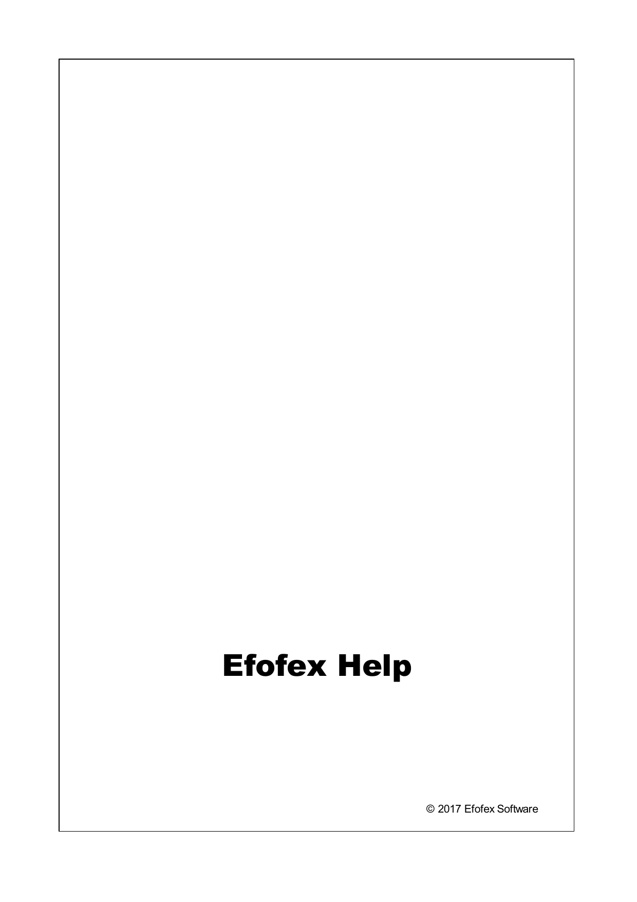 efofex help