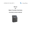 interflex IF-4730, IF-4735, IF-4735 FP Master Terminal Manual