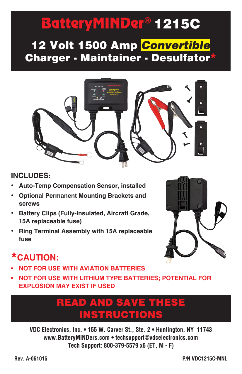 BatteryMINDer 1215C Instruction manual Manualzz