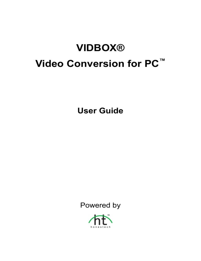 Vidbox video conversion for mac