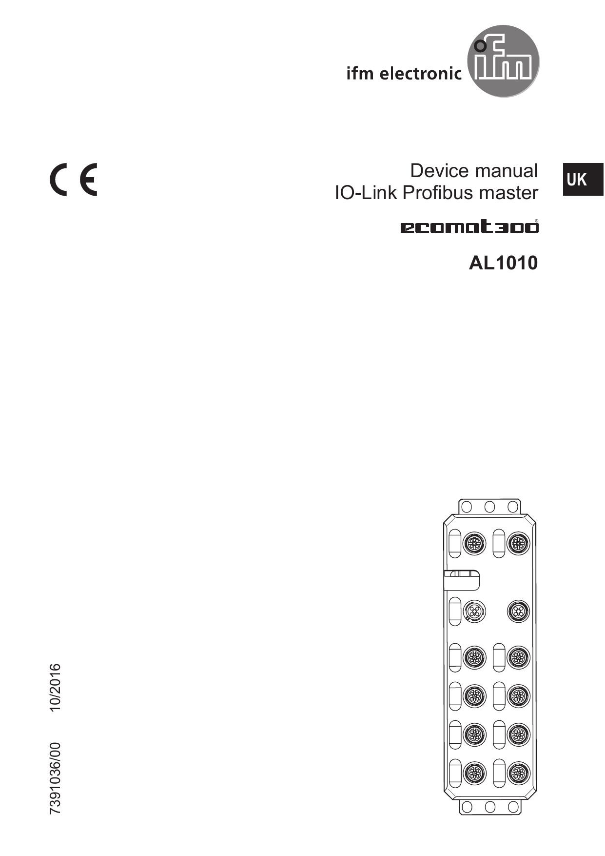 IFM Owner's manual Device manual IOLink Profibus master AL1010