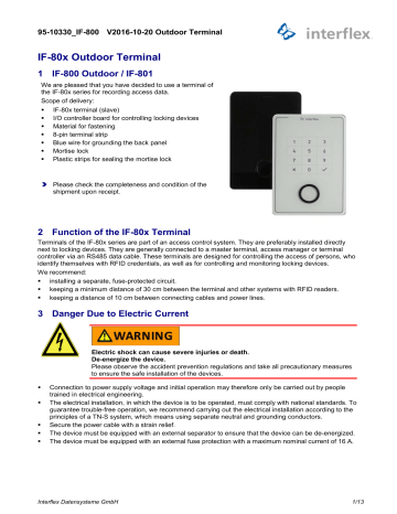 Interflex | IF-80 Series | Manual | IF-80x Outdoor Terminal | Manualzz