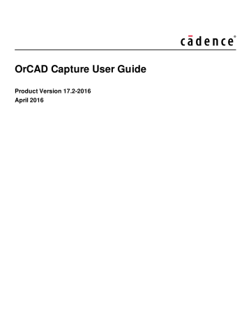 Orcad Capture User Guide Manualzz