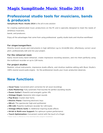 stop at end of project in samplitude pro x3