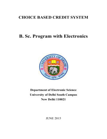 B Sc Program With Electronics Manualzz