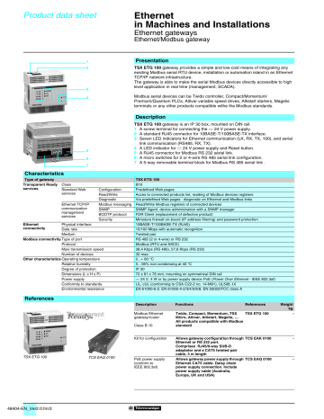 Ethernet in Machines and Installations | Manualzz
