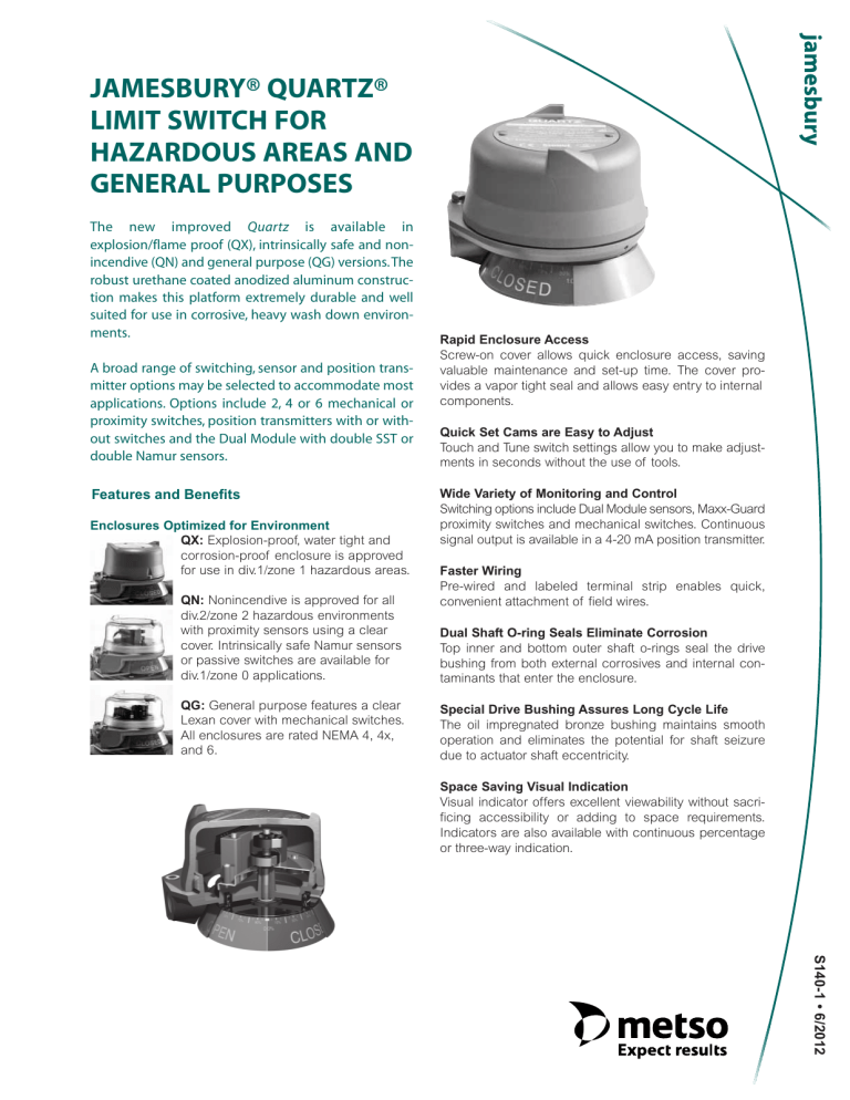 Quartz Limit Switch Brochure Manualzz