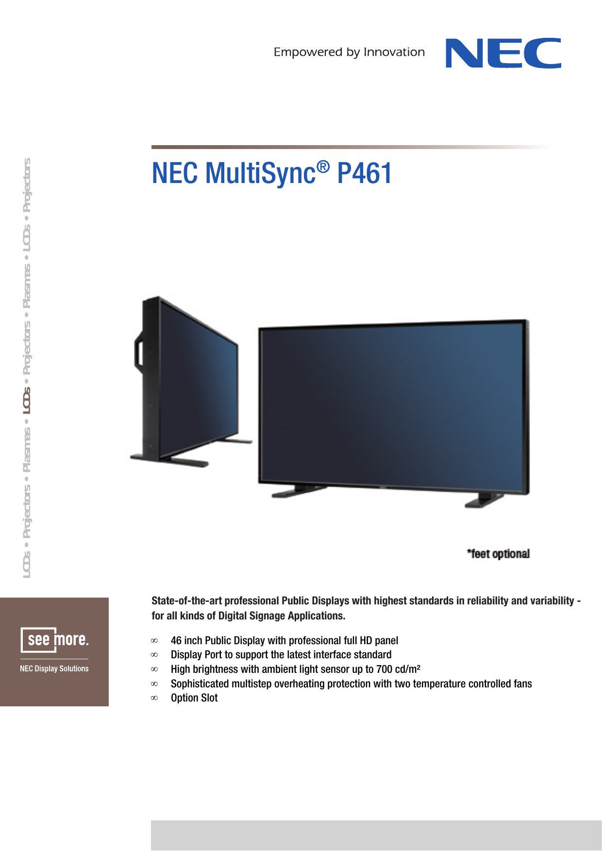 NEC MultiSync® P461 | Manualzz