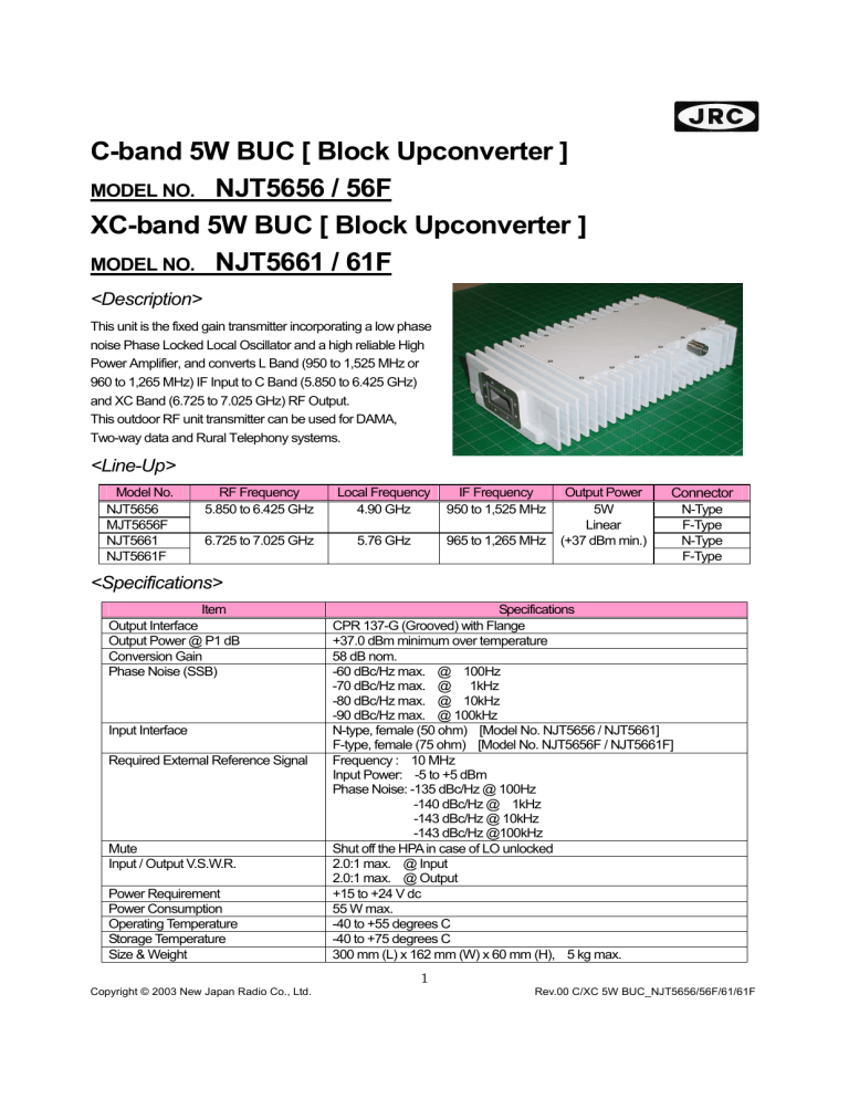 C Band 5w Buc Manualzz