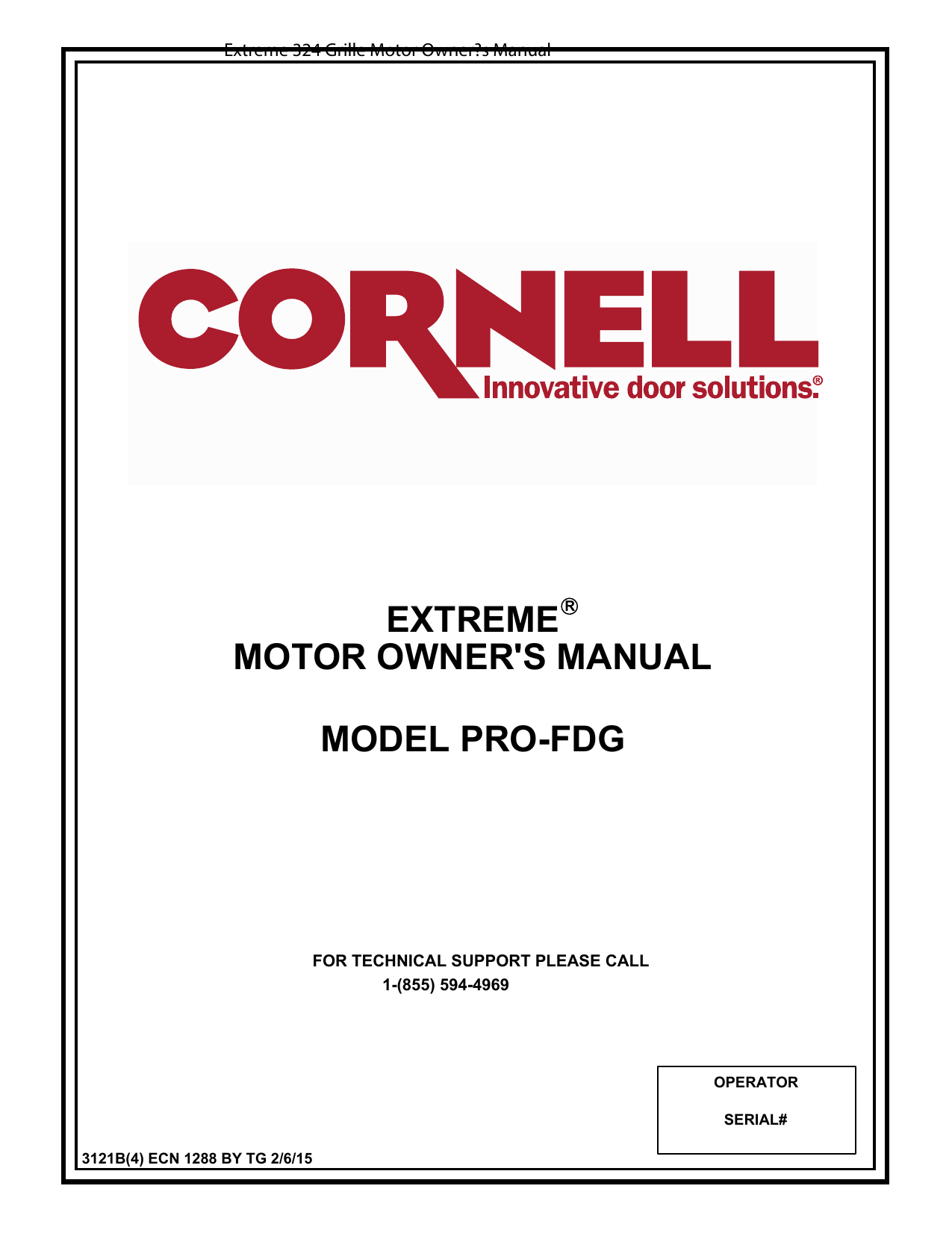 Extreme 324 Grille Motor Owners Manual Manualzz Com