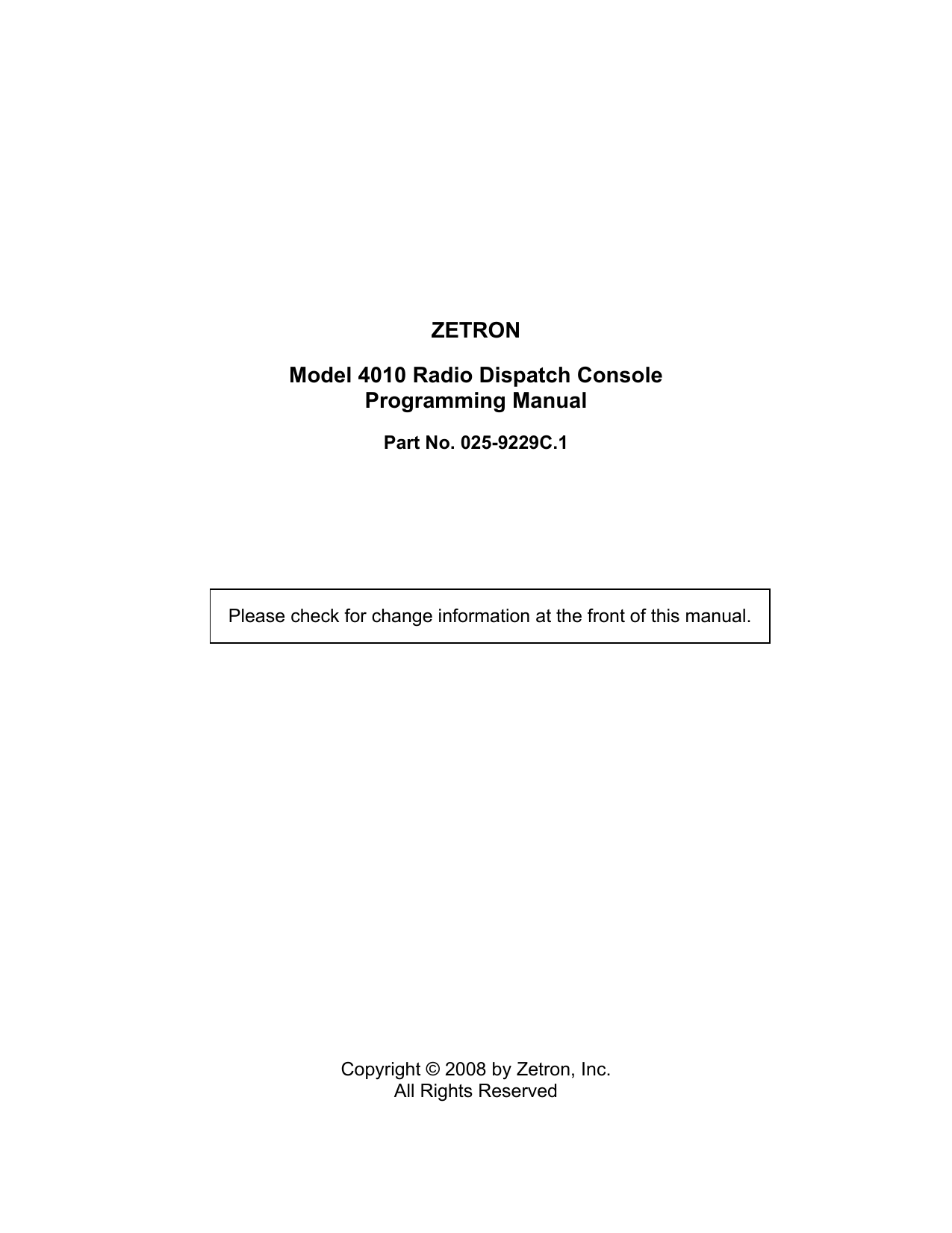 Zetron 4010 programming manual pdf