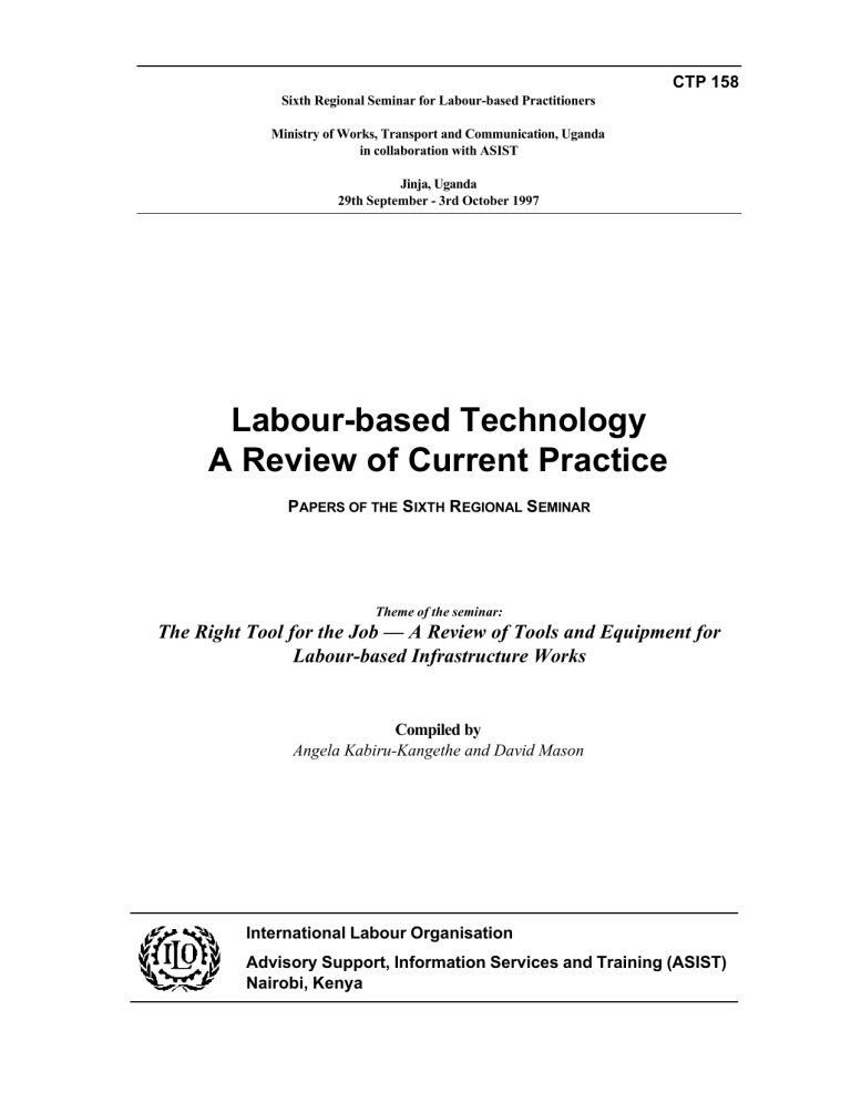 Labour Based Technology A Review Of Current Practice Manualzz