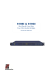 Omnitronics 619EI &amp; 619GI Audio Bridges Product Manual