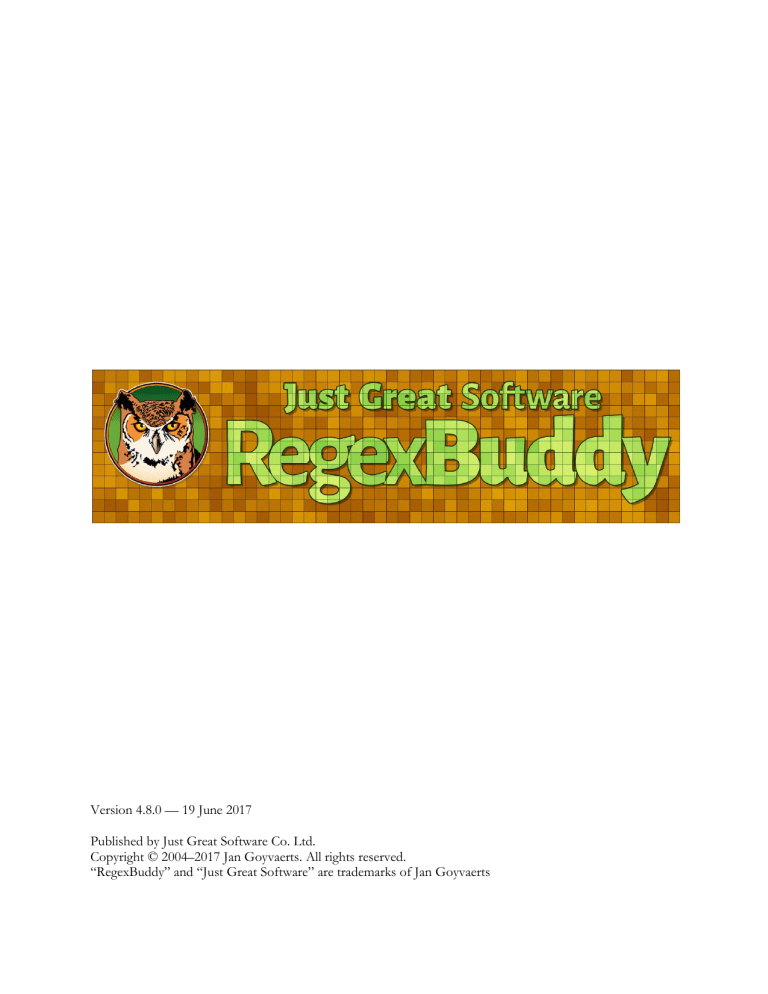 Regexbuddy Manual In Pdf Format Manualzz