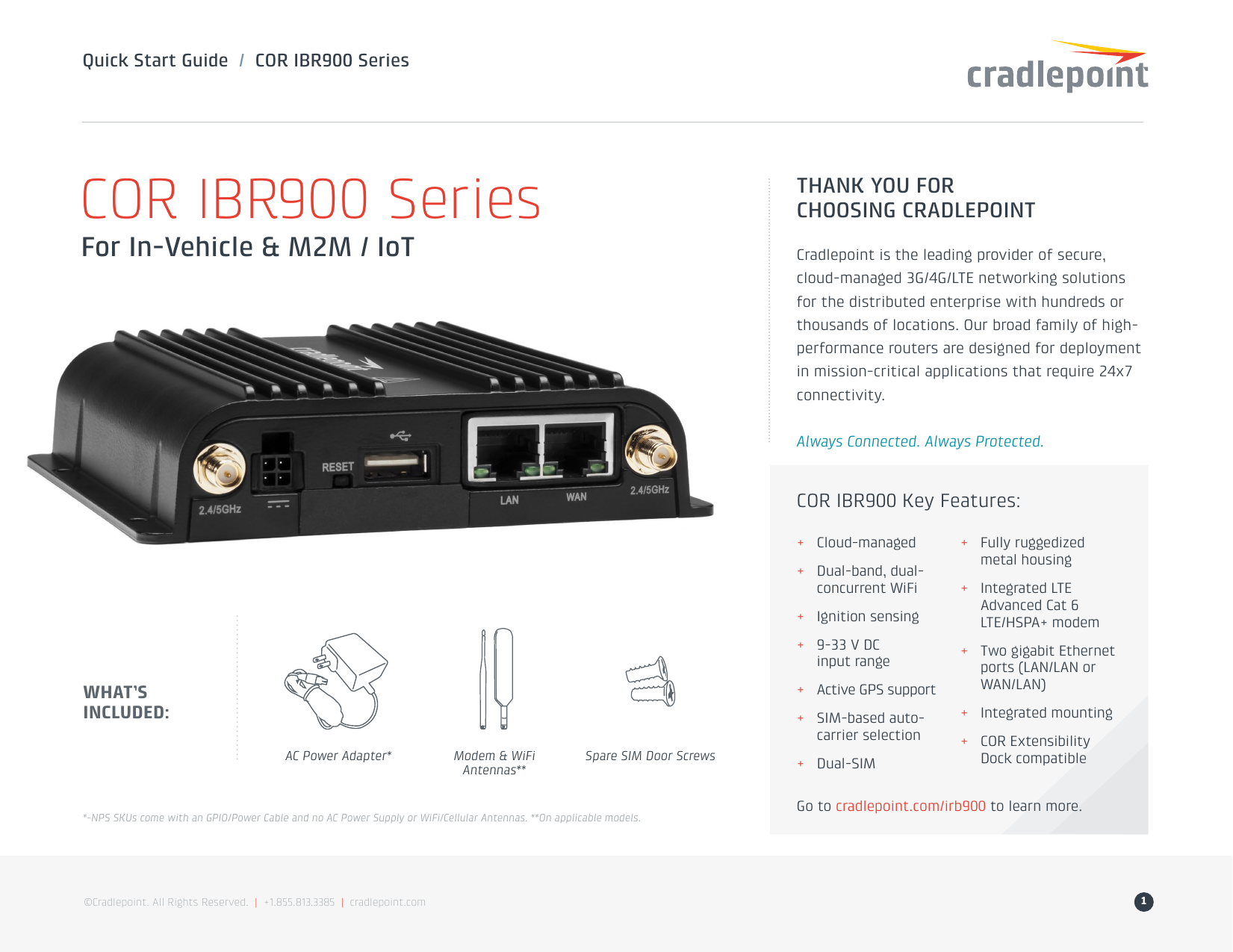 COR IBR900 Series | Manualzz