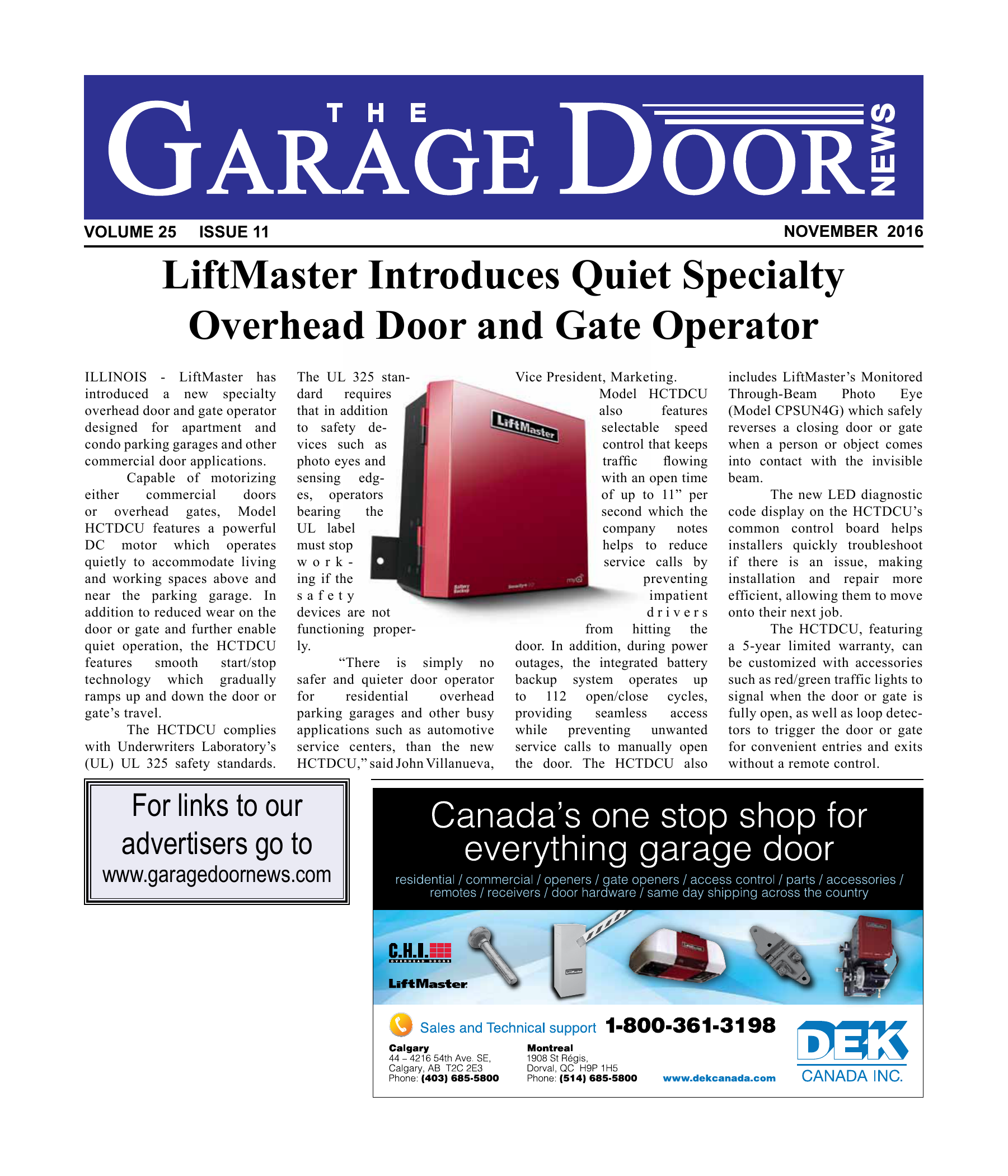 Liftmaster Introduces Quiet Specialty Overhead Door And Gate