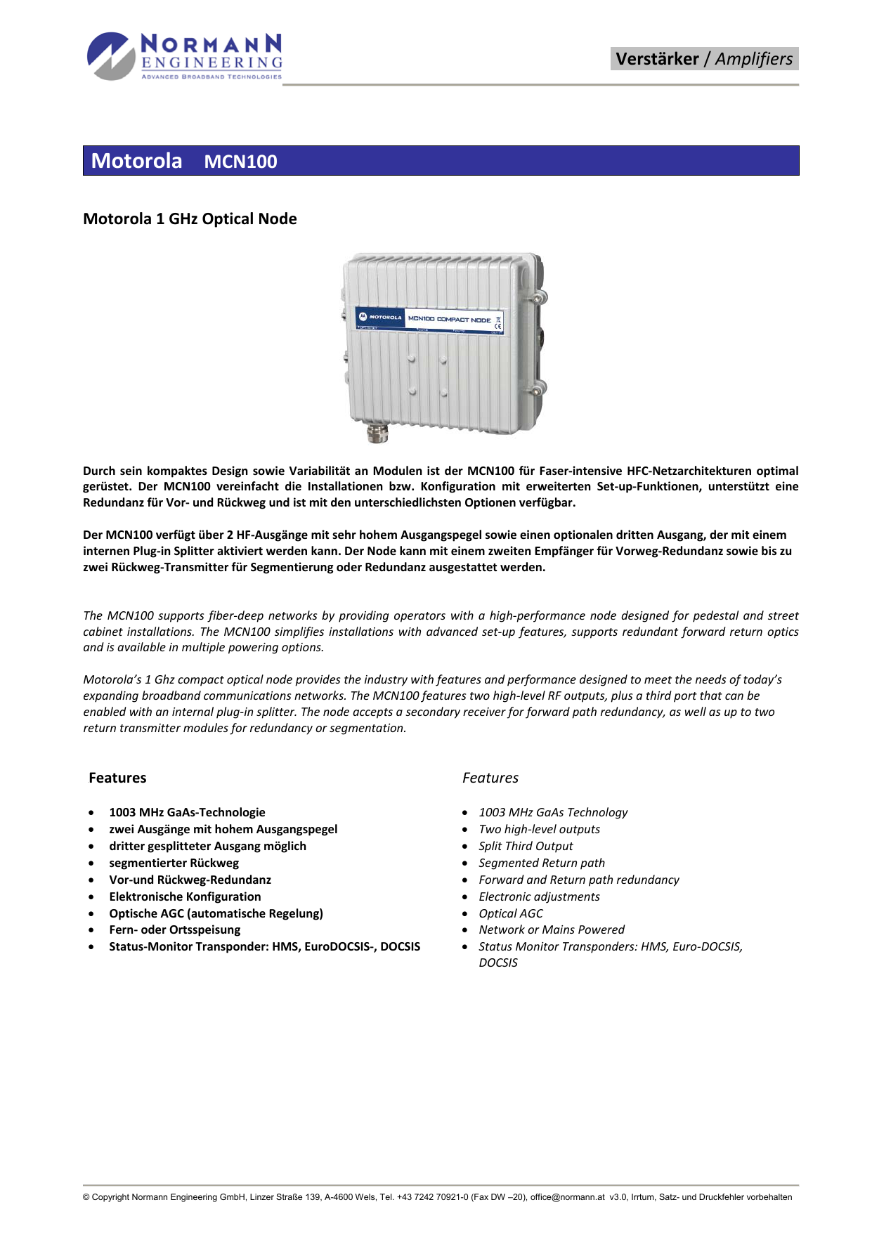 Motorola Mcn100 Normann Engineering Manualzz