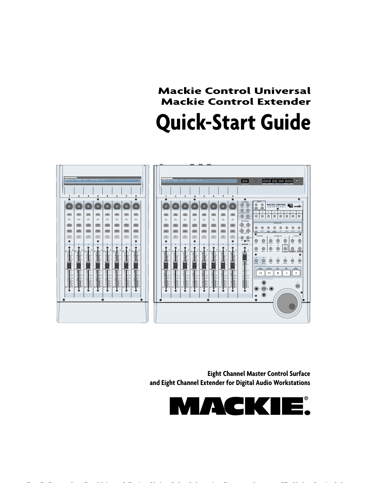 Mackie Control Universal Quick Manualzz