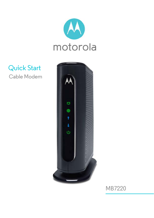 Motorola MB7220 Quick start manual | Manualzz