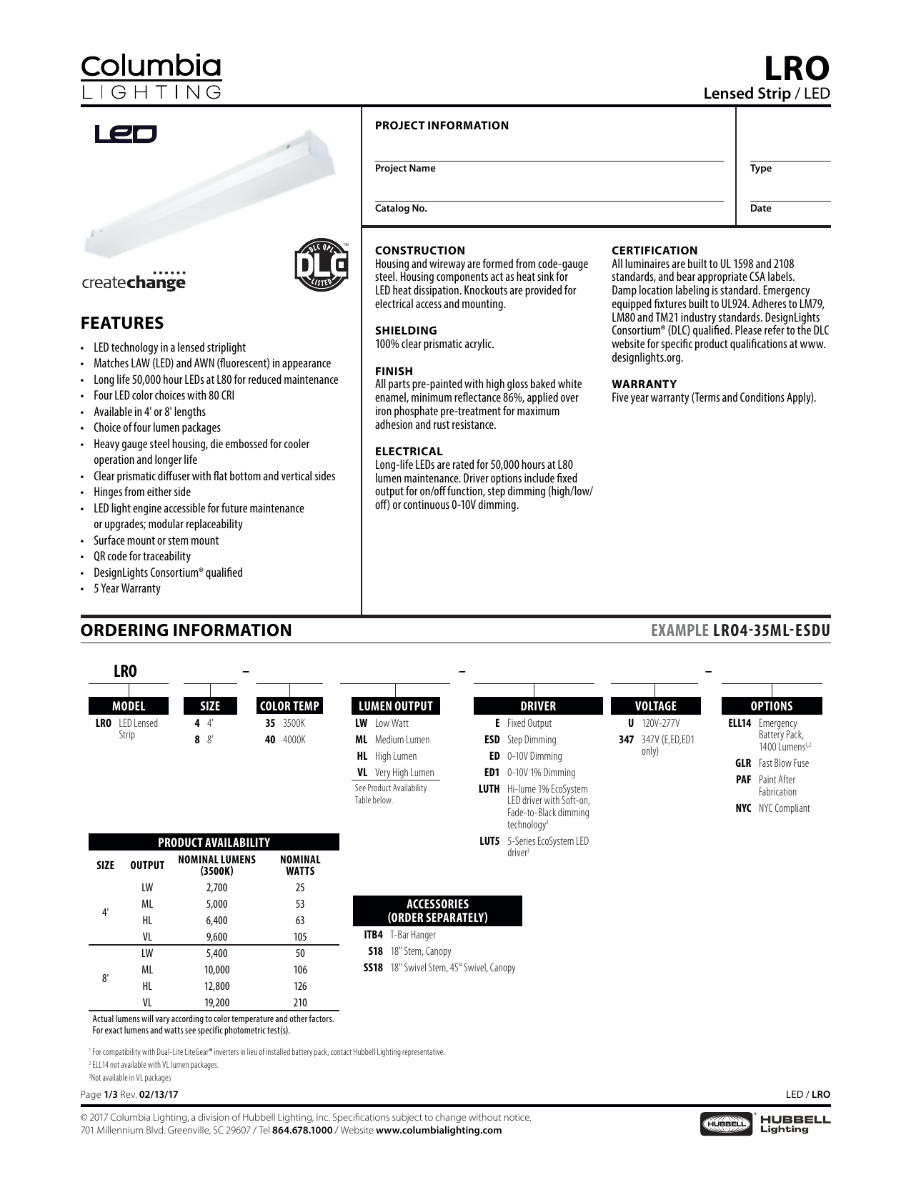 Lro Columbia Lighting Manualzz Lro Columbia Lighting Manualzz