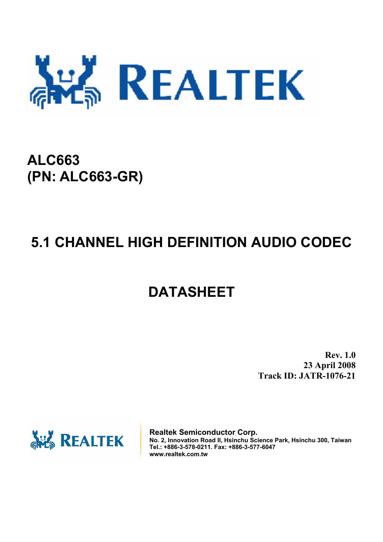 5.1 high definition 6 channel audio codec