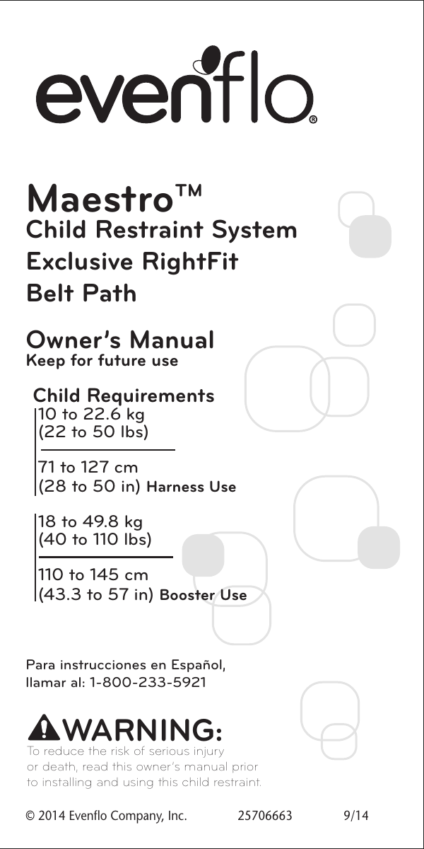 evenflo maestro manual