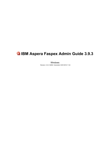 IBM Aspera Faspex Admin Guide 3.9.3 | Manualzz