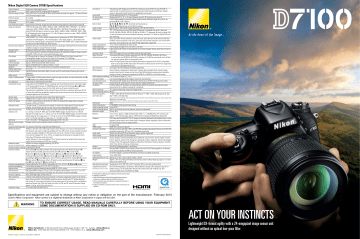 Nikon D7100 Specifications | Manualzz