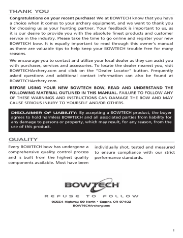 bowtech warranty problems