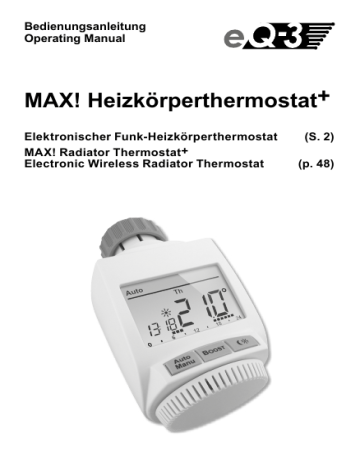 eQ-3 MAX! Radiator Thermostat, BC-RT-TRX-CyG-3 Bedienungsanleitung