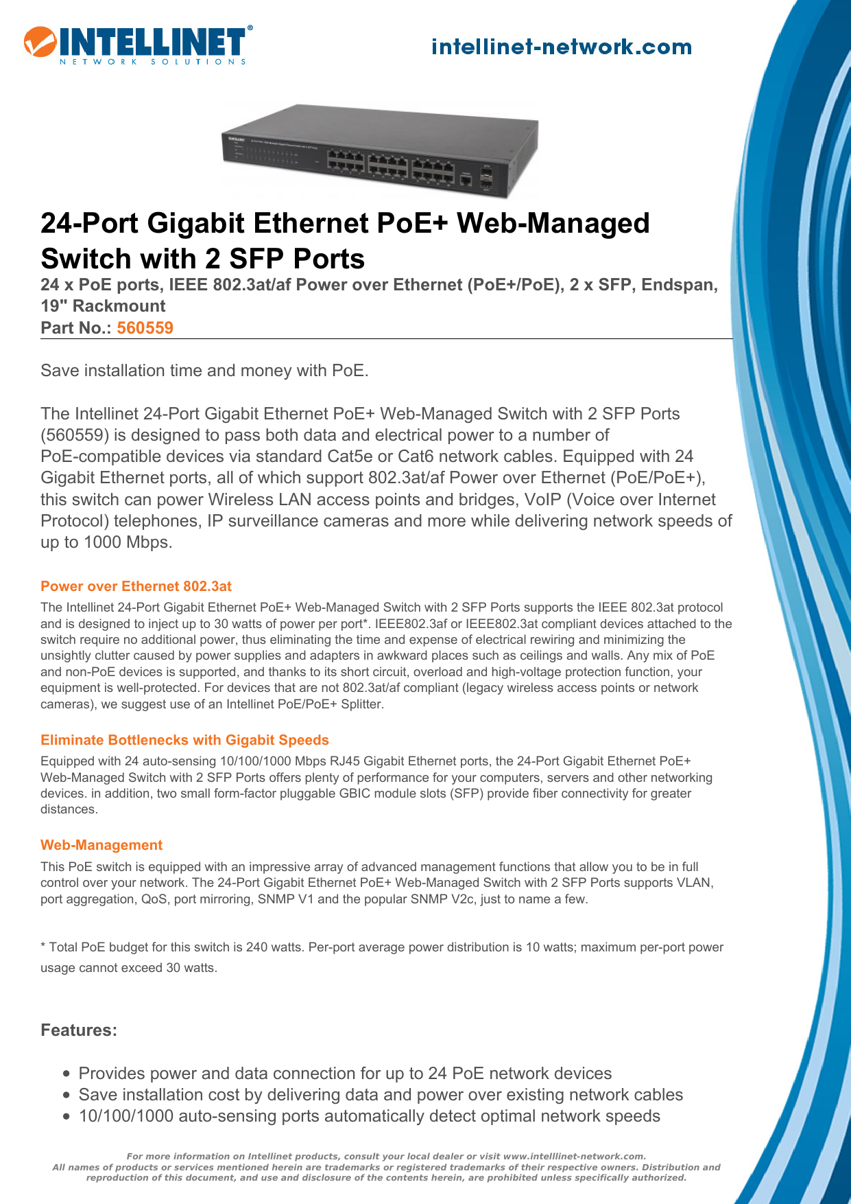 24 Port Gigabit Ethernet Poe Web Managed Manualzz