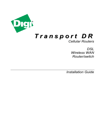 Digi Transport DR64-U Installation manual | Manualzz