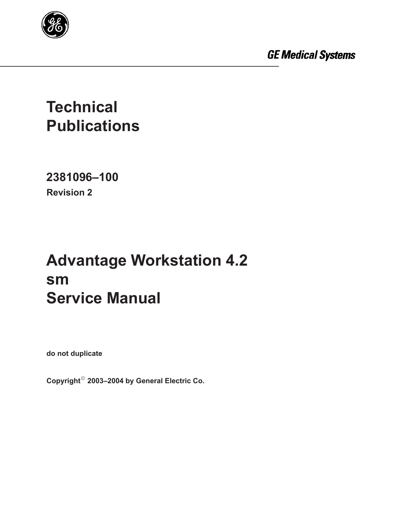 Technical Publications Advantage Workstation 4 2 Sm Service Manual