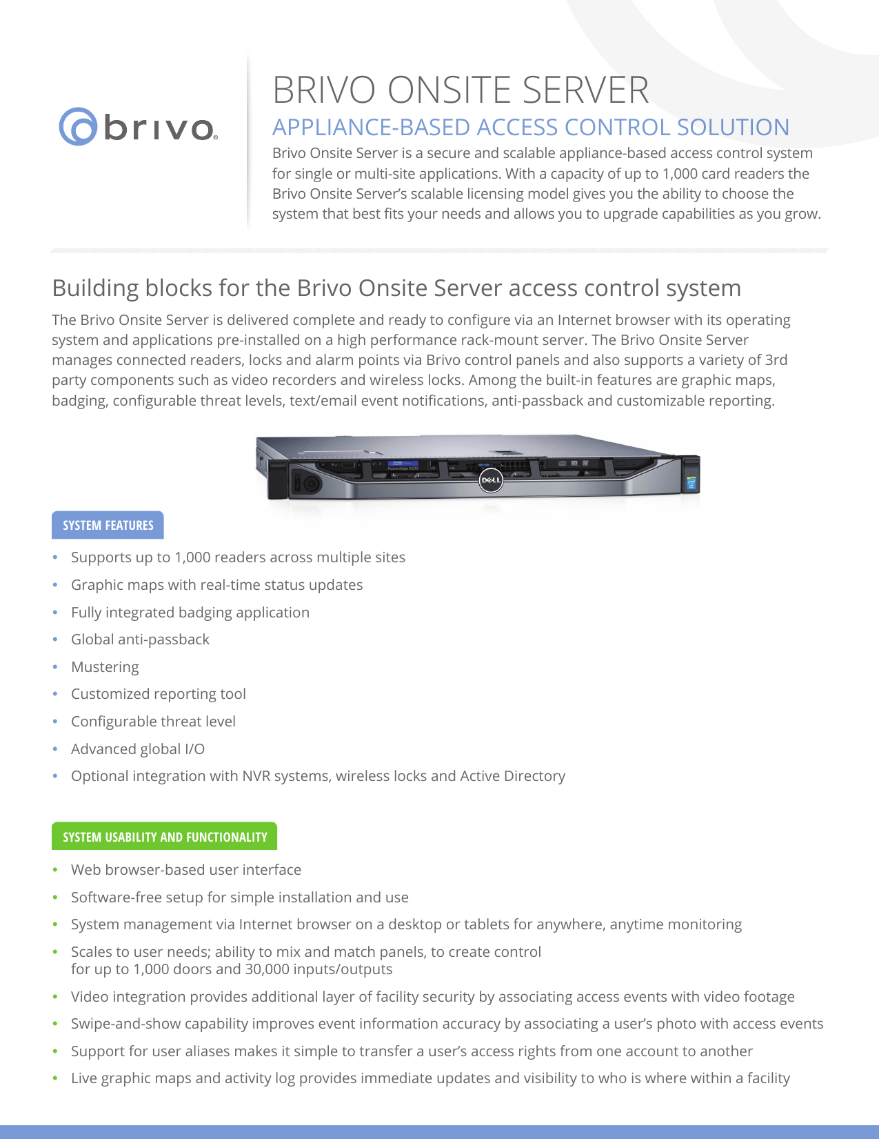 Brivo Access Control Manual / Brivo Acs5000 S Acs5008 S Control Panels ...