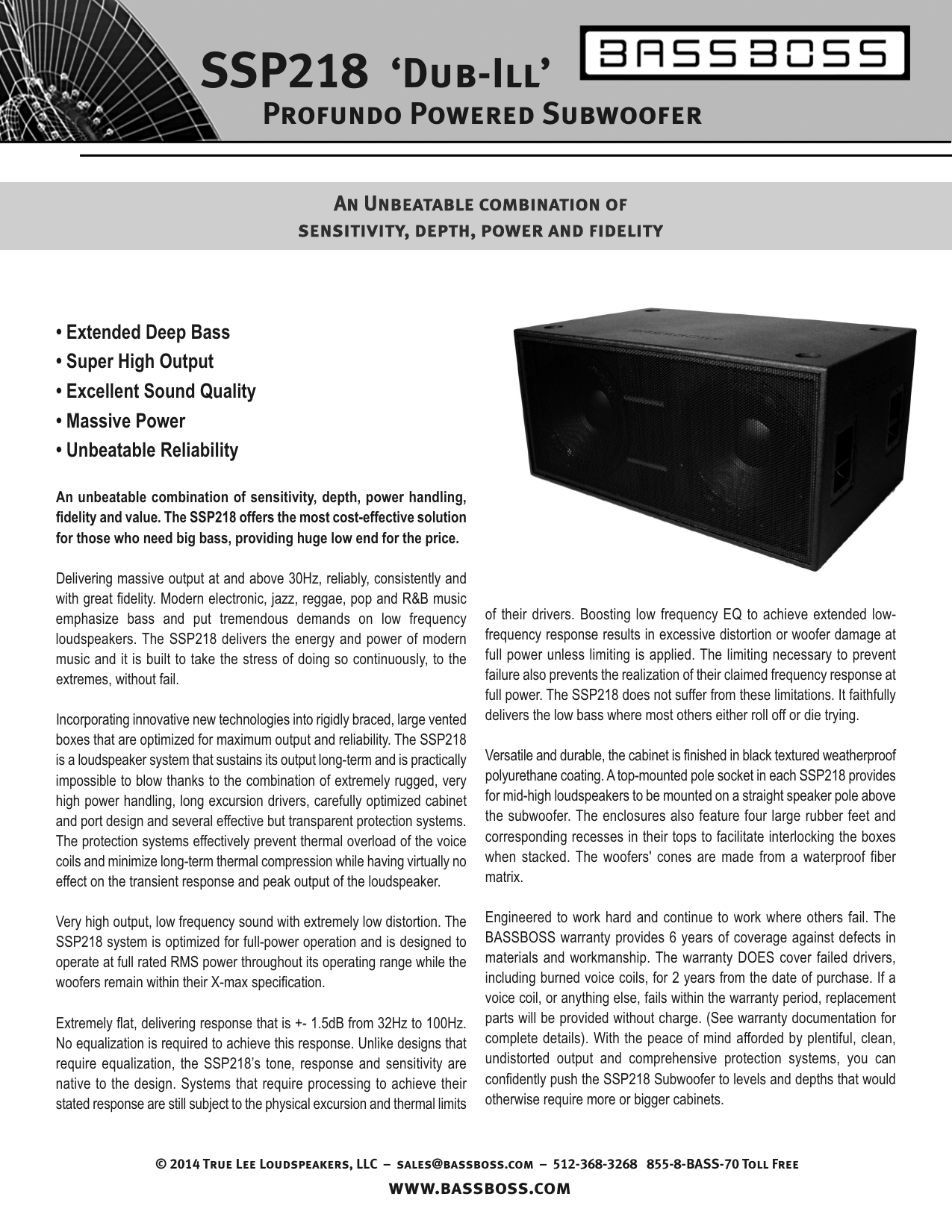 bassboss ssp218