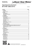 Bauer Gear Motor Eta-K Operating Instruction