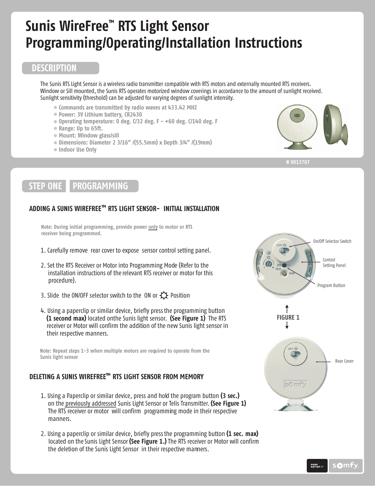 Buy Somfy 1818285 Daylight sensor