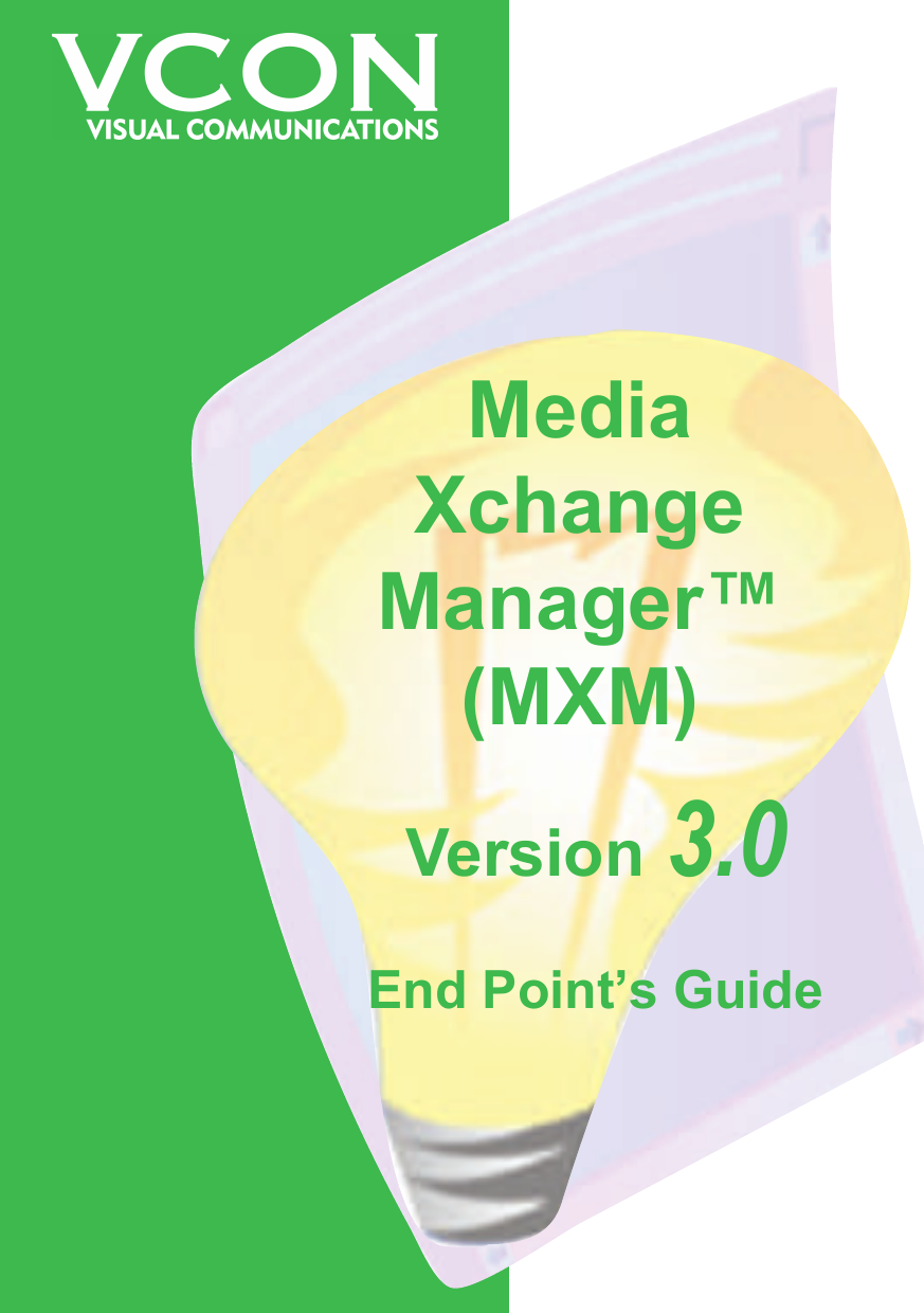 VCON Media Xchange Manager™ End Point`s Guide Manualzz