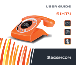 Sagem SIXTY - Owner's manual | manualzz.com