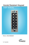 DOLKMS250V Vandal Resistant Keypad User Manual