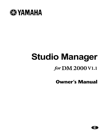 Yamaha DM2000 Owner's manual | Manualzz