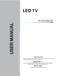 LED TV 30-AXT40DLED User Manual