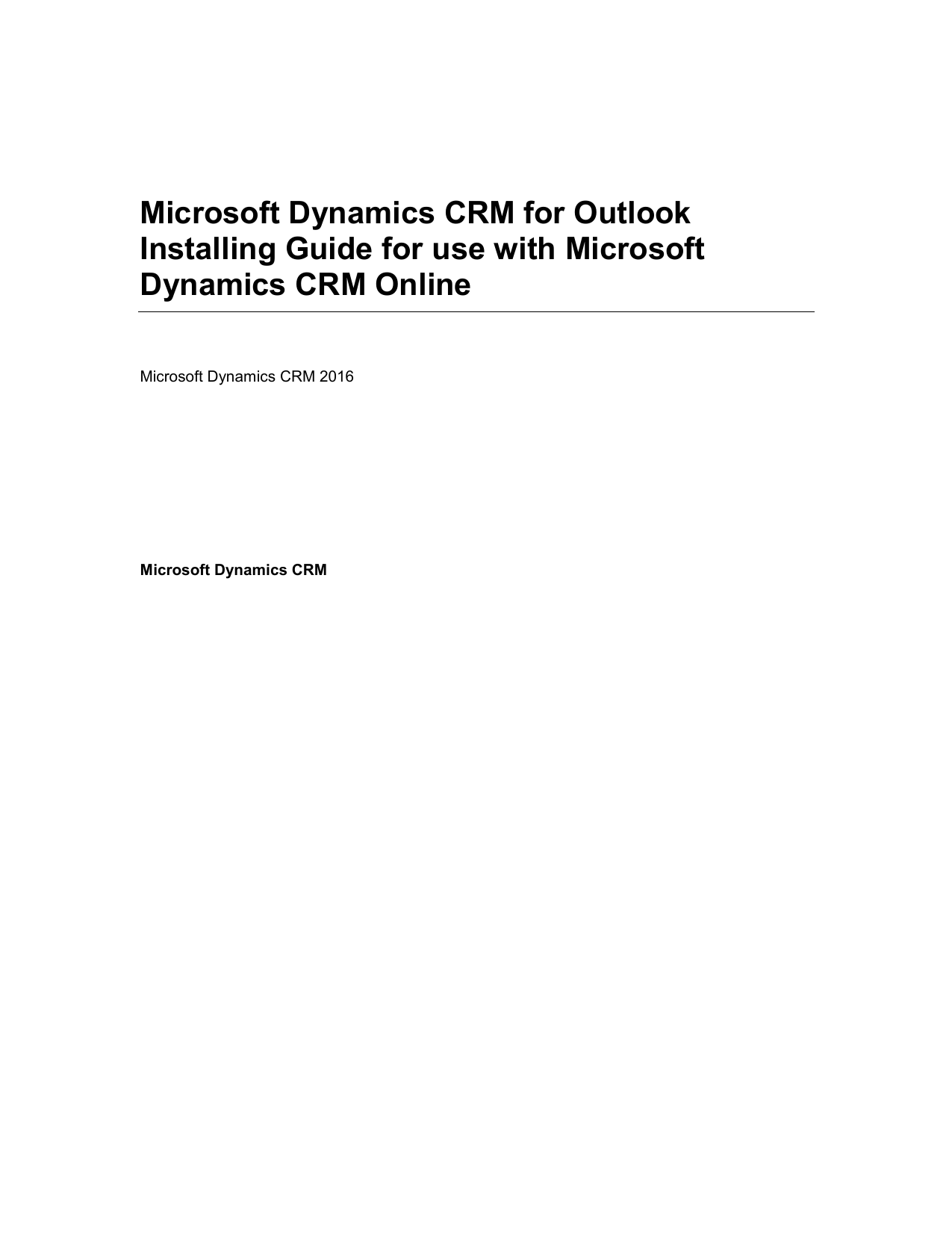 Microsoft Dynamics Crm For Outlook Installing Manualzz