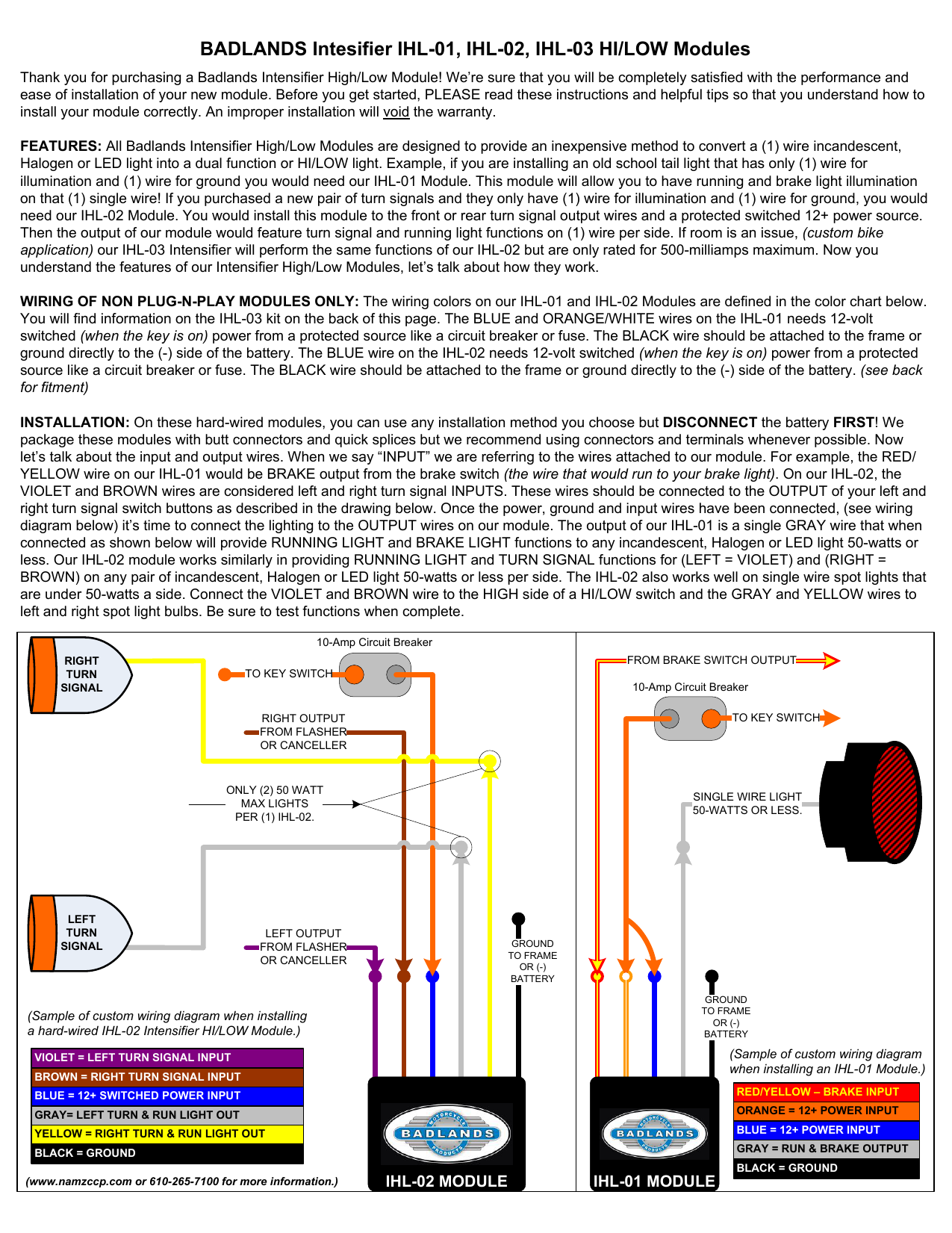 BADLANDS Intesifier IHL-01, IHL-02, IHL | Manualzz