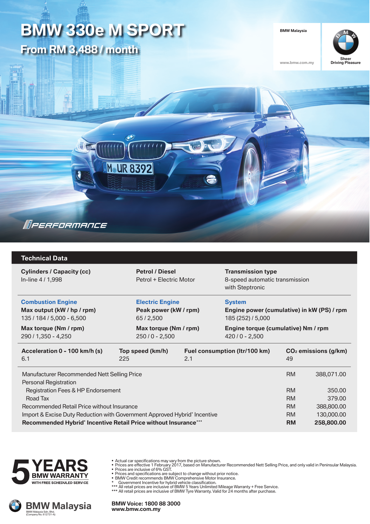 Badkamer amusement Bewolkt Spec Sheet - BMW 330e M Sport. | Manualzz
