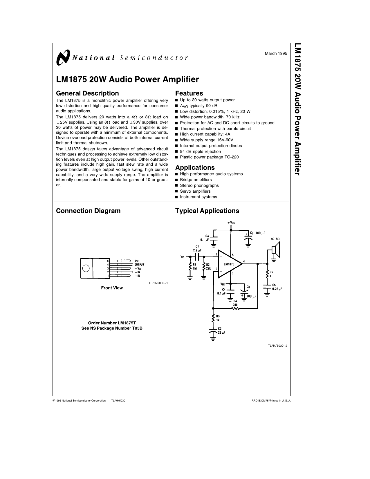 Микросхема lm1875t схема подключения