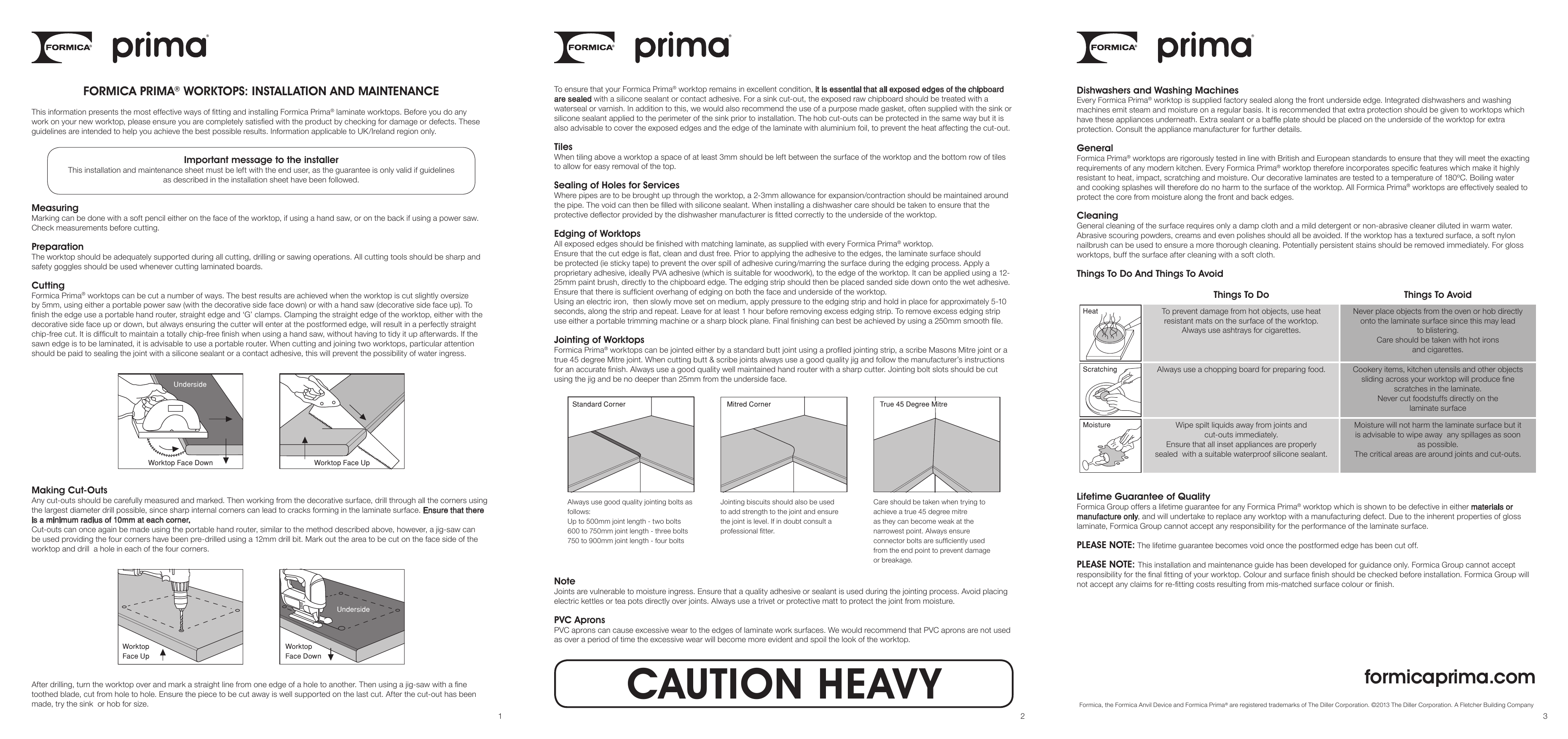 Formica Prima Worktop Installation Guide Pdf Manualzz